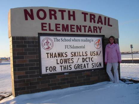 North Trail Elementary School sign